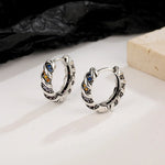 Sterling Silver Rainbow Zircon Ring Earrings for Women - Hypoallergenic