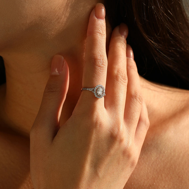 0.5CT Moissanite Engagement Ring | 925 Sterling Silver