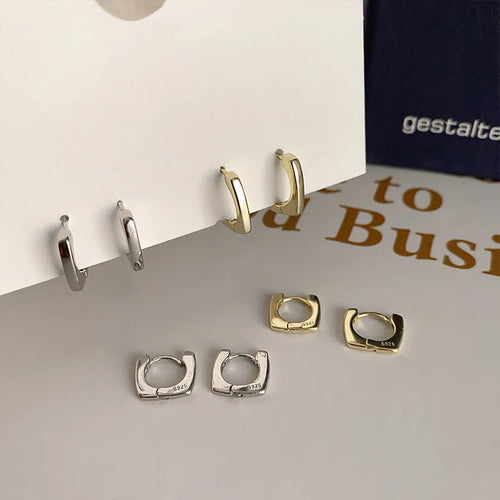 Sterling Silver Geometric Square Earrings for Women - Vintage Wedding