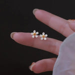 925 Sterling Silver Flower Stud Earrings for Women