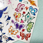 5 Sheets Luminous Tattoo Stickers Temporary Colorful Animal Dinosaur Tattoo Cute Tattoo Stickers Body Tattoo