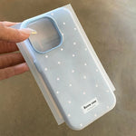 Cute White Polka Dots Design Phone Case For iPhone 17 Case 16 15 14 13 12 11 Pro Max Air 7 8 Plus X XR 2-in-1 Matte Jelly Cover