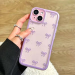 For iPhone 15 Pro Case Candy Color Bow knot Clear Case for iPhone 16 14 13 12 11 Pro Max 16E 7 8 16 Plus SE2 X XS XR TPU Cover