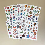 10pcs Cartoon Tattoo Stickers Waterproof Temporary Tattoos Flower Dinosaur Lion Strawberry Fake Tattoo for Men Women