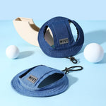 Adjustable Denim Pet Bucket Hat Ear Hole Design Dog Cat Summer Outdoor Sun Protection Costume Cap for Small Dogs Cats Kitten