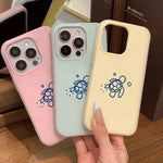 Cute Blue Line Turtle Phone Case For Samsung Galaxy S26 S24 S25 FE S23 S22 Ultra Plus A57 A56 A55 A37 A36 A35 A26 A17 A16 Cover