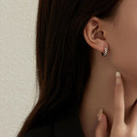 Sterling Silver Rainbow Zircon Ring Earrings for Women - Hypoallergenic