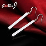 Sterling Silver Rectangle Geometric Drop Earrings for Women - Vintage