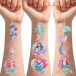 10 Sheets Butterfly Fake Tattoo for Girls Waterproof Mermaid Design Temporary Tattoo Stickers Body Decor Birthday Party Gifts