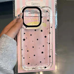 Black And Gray Star Simple Thickened Transparent Case For Xiaomi Poco X6 F6 X5 X3 F3 M6 X7 Pro Shockproof Soft Clear Back Cover