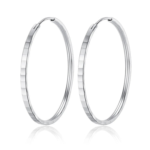 Sterling Silver Square Cut Statement Earrings for Women