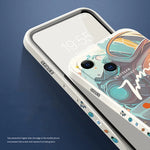 iPhone 16 15 14 13 Pro Max Case Cute Saturn Astronaut Shockproof Silicone