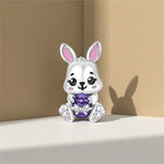925 Sterling Silver Easter Bunny Egg Charm Bead