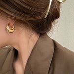 925 Sterling Silver Round Hoop Earrings for Women Vintage Style