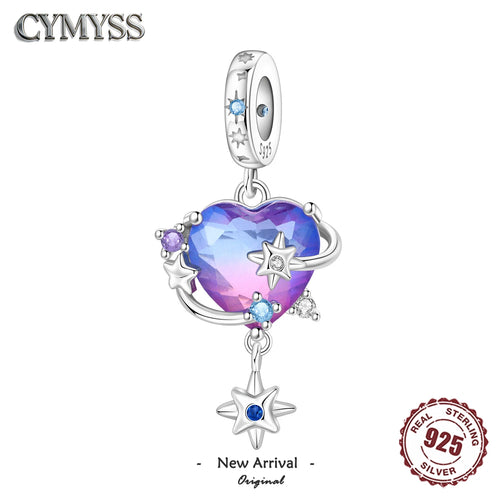 925 Sterling Silver Infinity Winged Heart Charm Pendant