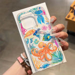 Clear Case For iPhone 16 15 14 13 12 11 Pro Max 7 8 Plus XS XR 16E Funda For Magsafe Ocean Octopus Turtle Fish Transparent Cover