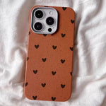 Cool Black Little Heart Leather Texture Phone Case for Xiaomi Redmi Note 14 13 12 11 10 Pro Plus 12S 11S Redmi 12 13C 14C Cover
