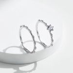 MODIAN D Color Moissanite Wedding Band 925 Sterling Silver Eternity Rings Lab Diamond Stackable Exquisite Jewelry For Women Gift