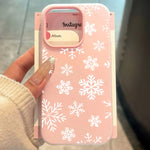 Simple White Snowflake Phone Case For Samsung S25 S24 S22 S21 S23 Ultra Plus FE A56 5G A26 A55 A35 A16 Winter 2 in 1 Matte Cover
