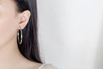 Sterling Silver Square Cut Statement Earrings for Women