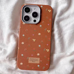 Colorful Small Floral Phone Cover Case for IPhone 16 15 14 13 12 11 Pro Max 7 8 Plus X XS XR Leather Texture Soft Silicone Cover