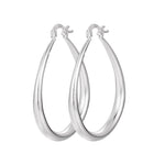 Sterling Silver U-Shape Small Hoop Earrings for Women - Vintage