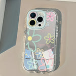 New Mirror Design Phone Case For iPhone 16 17 15 14 13 11 12 Pro Max 16E 17E X XR XS 7 8 Plus Cute Dopamine Flower Soft Cover