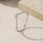 MODIAN D Color Moissanite Rings 925 Sterling Silver Exquisite Arrow Thin Finger Sparkling Rings For Women Wedding Fine Jewelry