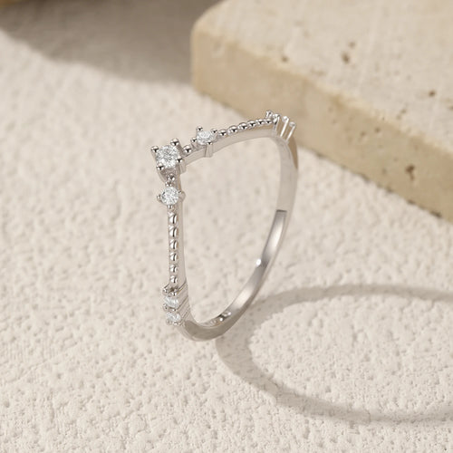 D Colour Exquisite Moissanite Wedding Ring | 925 Sterling Silver