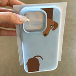 Brown Dachshund Candy Phone Case For Samsung S25 S24 S22 S21 S23 Ultra Plus FE A56 A36 A26 A55 A35 A16 A06 A15 A07 2 in 1 Cover