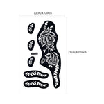 2pcs Henna Tattoo Stencils Flower Tattoo Template for Women Hand Body Art Henna Temporary Tattoos for Ramadan Festival