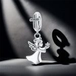 925 Sterling Silver Angel Cross Charm Pendant