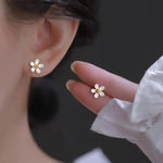 925 Sterling Silver Flower Stud Earrings for Women