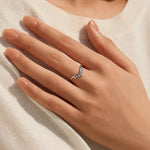 MODIAN Dazzling Moissanite Lab Diamond Rings 925 Sterling Sliver Stackable Crown Finger Rings For Women Party Fine Jewelry