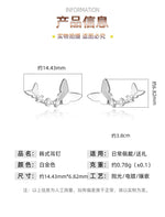 925 Sterling Silver Butterfly Zircon Stud Earrings for Women