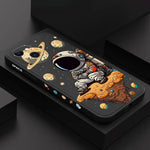 iPhone 16 15 14 13 Pro Max Case Cute Saturn Astronaut Shockproof Silicone