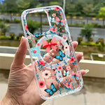 Floral Butterfly Magsafe Case for iPhone 16 15 14 13 Pro Max | Shockproof Clear Cover