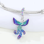 925 Sterling Silver Lucky Phoenix Charm Bead for Bracelet
