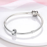 925 Sterling Silver Purple Butterfly Safety Chain Stopper Bead