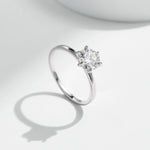 MODIAN 1CT Moissanite Lab Diamond Ring For Women 925 Sterling Silver Wedding Engagement Platinum Plated Fine Jewelry