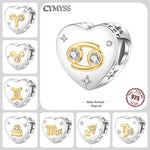925 Sterling Silver 12 Constellation Zodiac Charm Bead