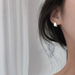925 Sterling Silver Frosted Small Stud Earrings for Women