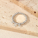 MODIAN Three D Color Moissanite Finger Ring 925 Sterling Sliver Sparkling Lab Diamond Swings Beaded Rings For Women Jewellery