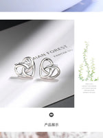 Sterling Silver Love Heart Stud Earrings for Women - Best Selling