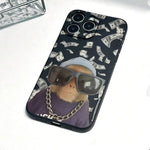 Phone Case for IPhone 11 12 13 14 15 16 Pro Max XS X XR 7 8 Plus SE 2020 2022 Sunglasses Monkey Money Printed Silicone Cover