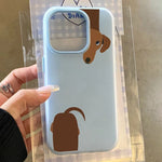 Brown Dachshund Candy Phone Case For Samsung S25 S24 S22 S21 S23 Ultra Plus FE A56 A36 A26 A55 A35 A16 A06 A15 A07 2 in 1 Cover