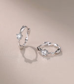 925 Sterling Silver Zircon Ring Stud Earrings for Women