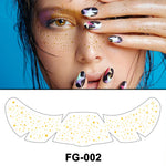 6pcs Freckle Tattoo Stickers Gold Silver Metallic Temporary Tattoo Stickers For Women Glitter Face Decals for Music Festival