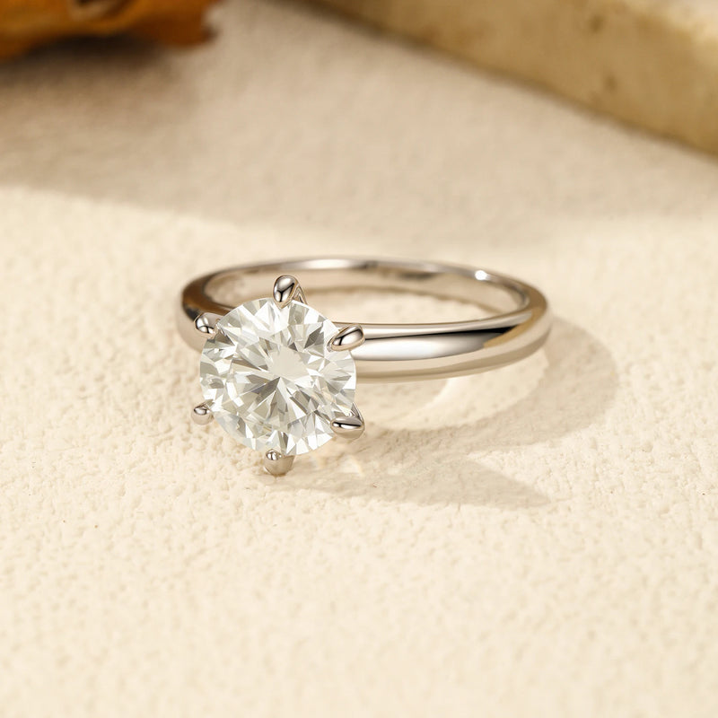 D Colour VVS1 Moissanite Wedding Ring | 925 Sterling Silver