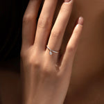 MODIAN D Color Round Moissanite Ring 925 Sterling Silver Small Charms Sparkling Finger Rings For Women Wedding Jewelry Gift